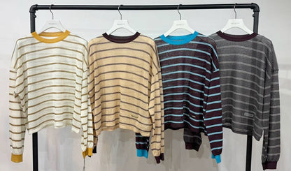 【PRIORITY | Pre-Order '27 Spring Collection】レトロボーダーニット P71074KR／2月末より発送予定