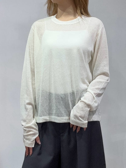 【PRIORITY | Pre-Order '27 Spring Collection】袖くしゅシアーニットロンT P71076KR／2月末より発送予定