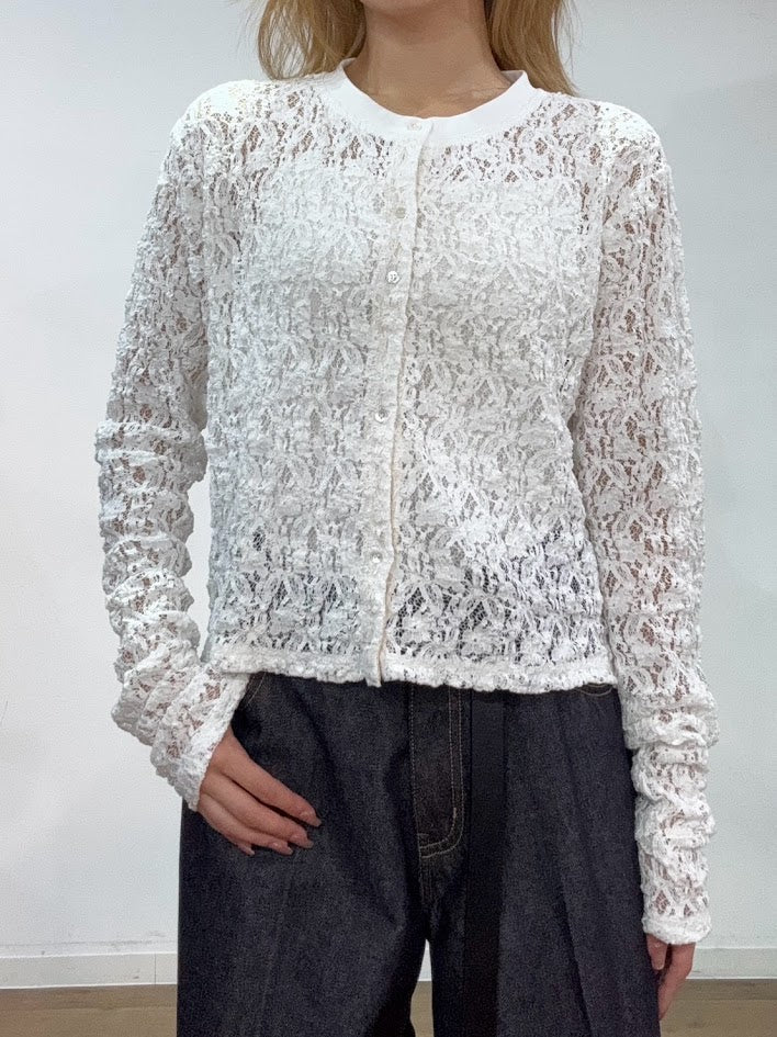 【PRIORITY | '27 Spring Collection】 コットンレース カーデ P71113BF／１月下旬から２月下旬発送予定