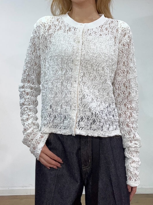 【PRIORITY | '27 Spring Collection】 コットンレース カーデ P71113BF／１月下旬から２月下旬発送予定