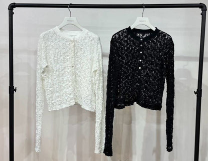 【PRIORITY | '27 Spring Collection】 コットンレース カーデ P71113BF／１月下旬から２月下旬発送予定
