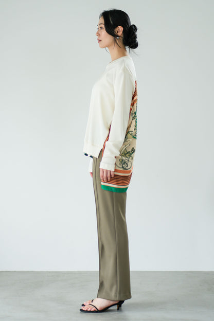 【Lallia Mu】 バックスカーフリブニットソー 2711544／2月上旬～2月中旬発送予定