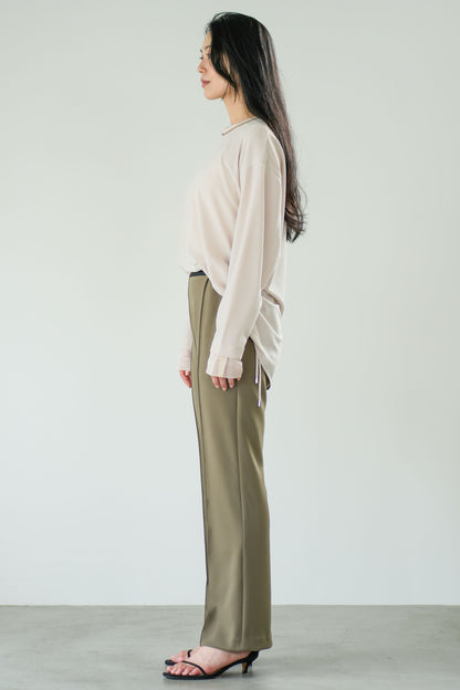 【Lallia Mu】センタープレスフレアパンツ 2711700／2月上旬～2月中旬発送予定