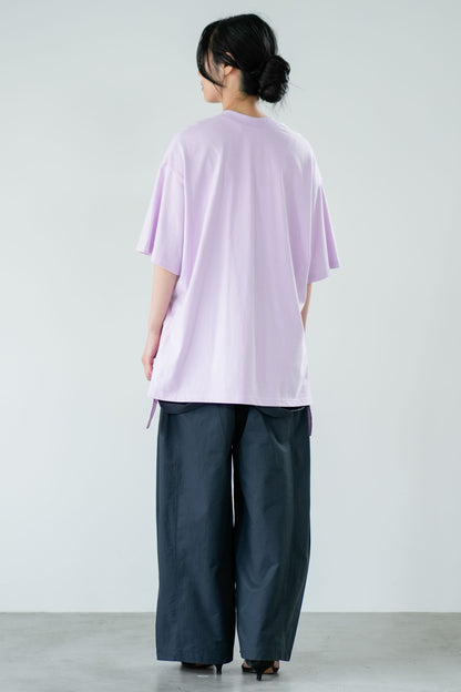 【Lallia Mu】 レースドッキングロゴカットソー 2711535／3月上旬～3月中旬発送予定