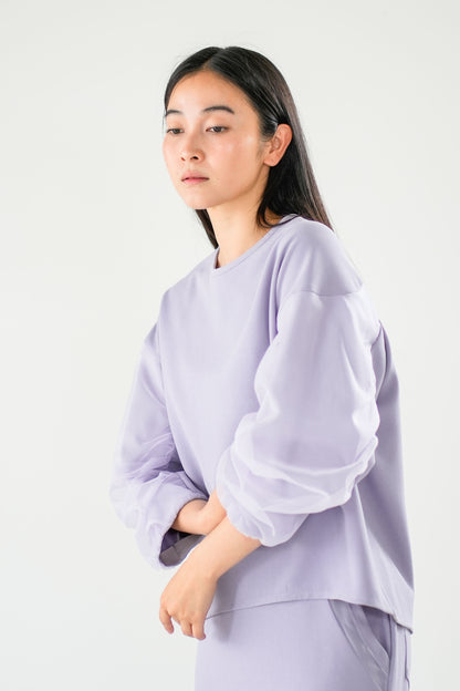 【Lallia Mu】シアースリーブジャージープルオーバー 2711617／2月上旬～2月中旬発送予定